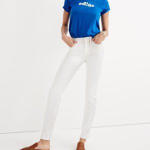Madewell 9" High-Rise Skinny Jeans in Pure White